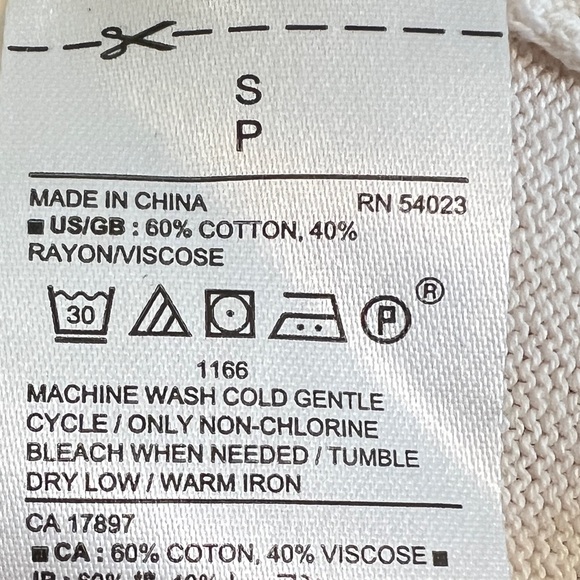 Banana Republic Long Sleeve Crew Neck Cream Knit Sweater Patterned Front Small - Picture 4 of 9